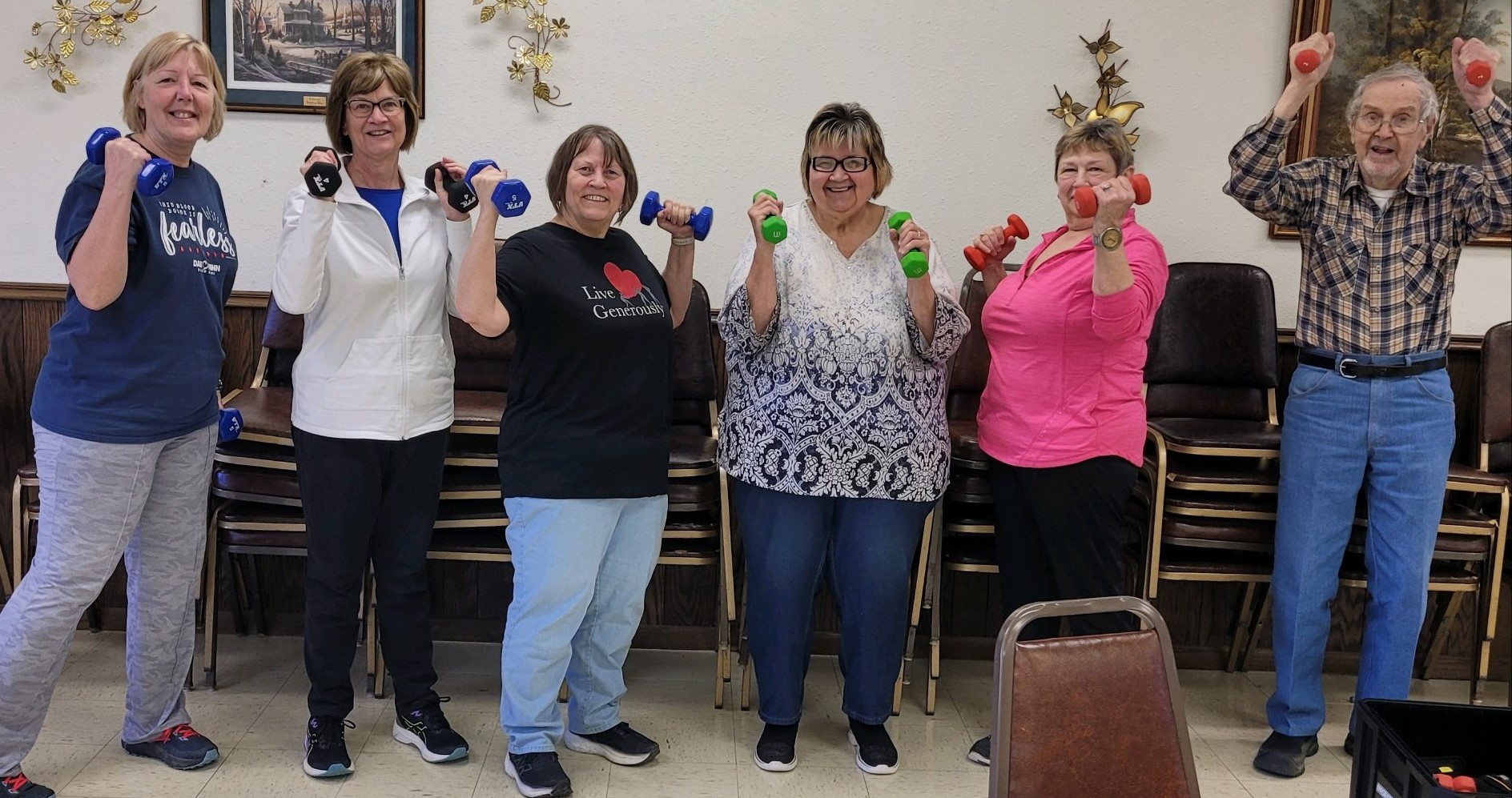 Dancing Sky staff and clients participate in an activity together