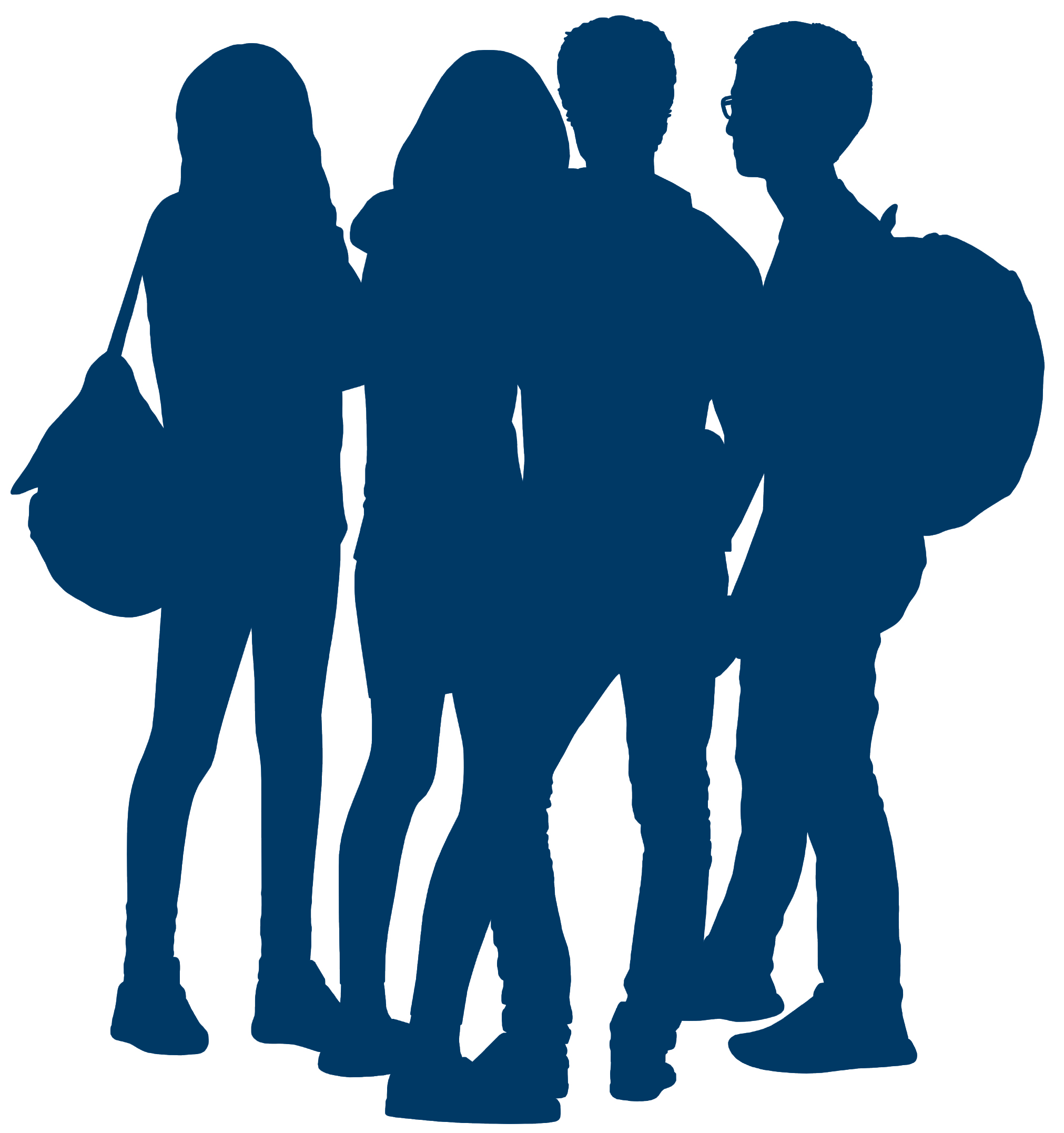 graphic of a group of teens