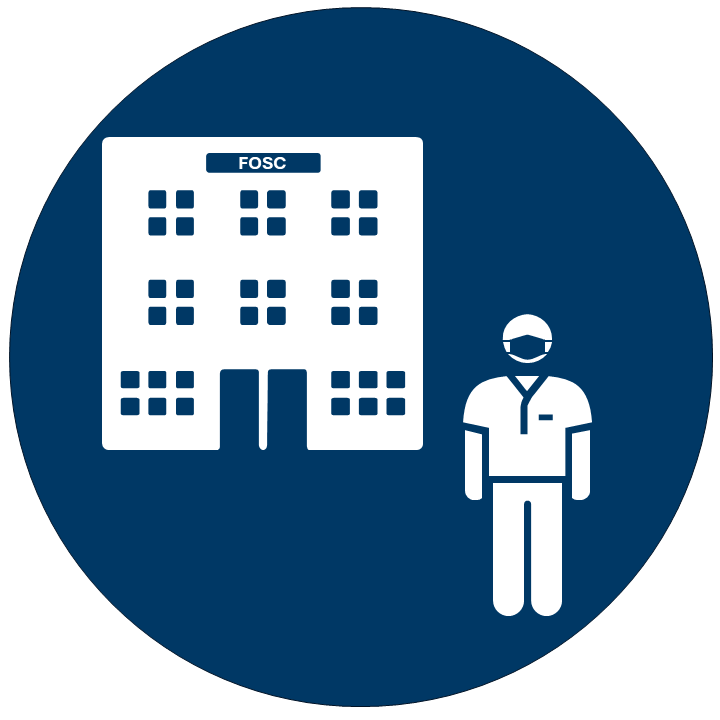 FOSC Building Icon with Surgeon Icon
