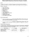 Public Health Respiratory Protection Program Template