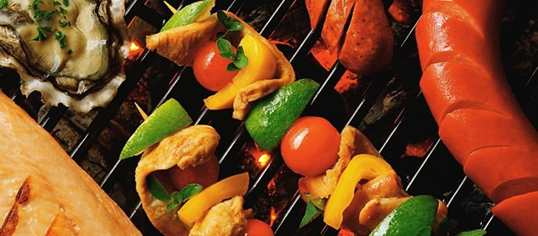 food on a grill