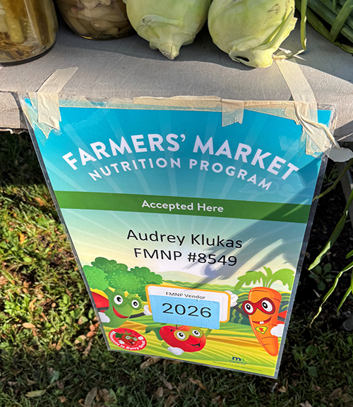 Farmer's market sign