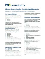 image of Illness Reporting for Foodservice Fact Sheet