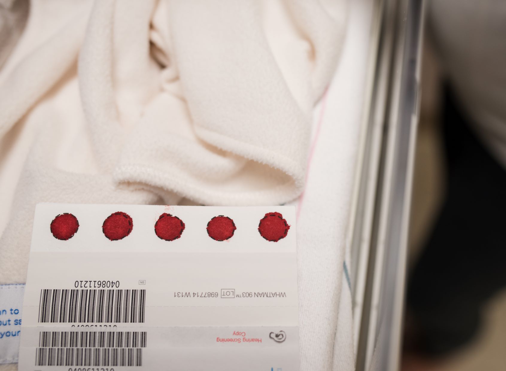 blood screening card
