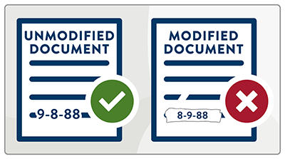 Icon for Birth Certificate Unmodified and Modified Document
