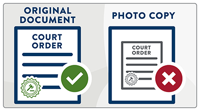 Icon for Birth Certificate Original Document or Photocopy